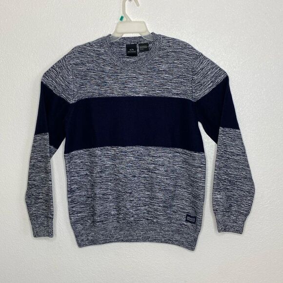 ARMANI EXCHANGE Men’s Crew Neck Pullover Heavy Cotton Sweater Size XL. NWOT - Picture 1 of 10